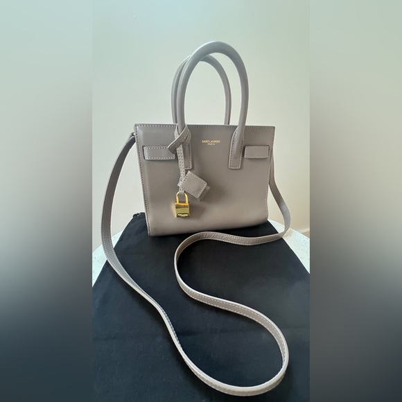 SAINT LAURENT NANO SAC DE JOUR SMOOTH LEATHER URBAN GREY - Picture 2 of 8
